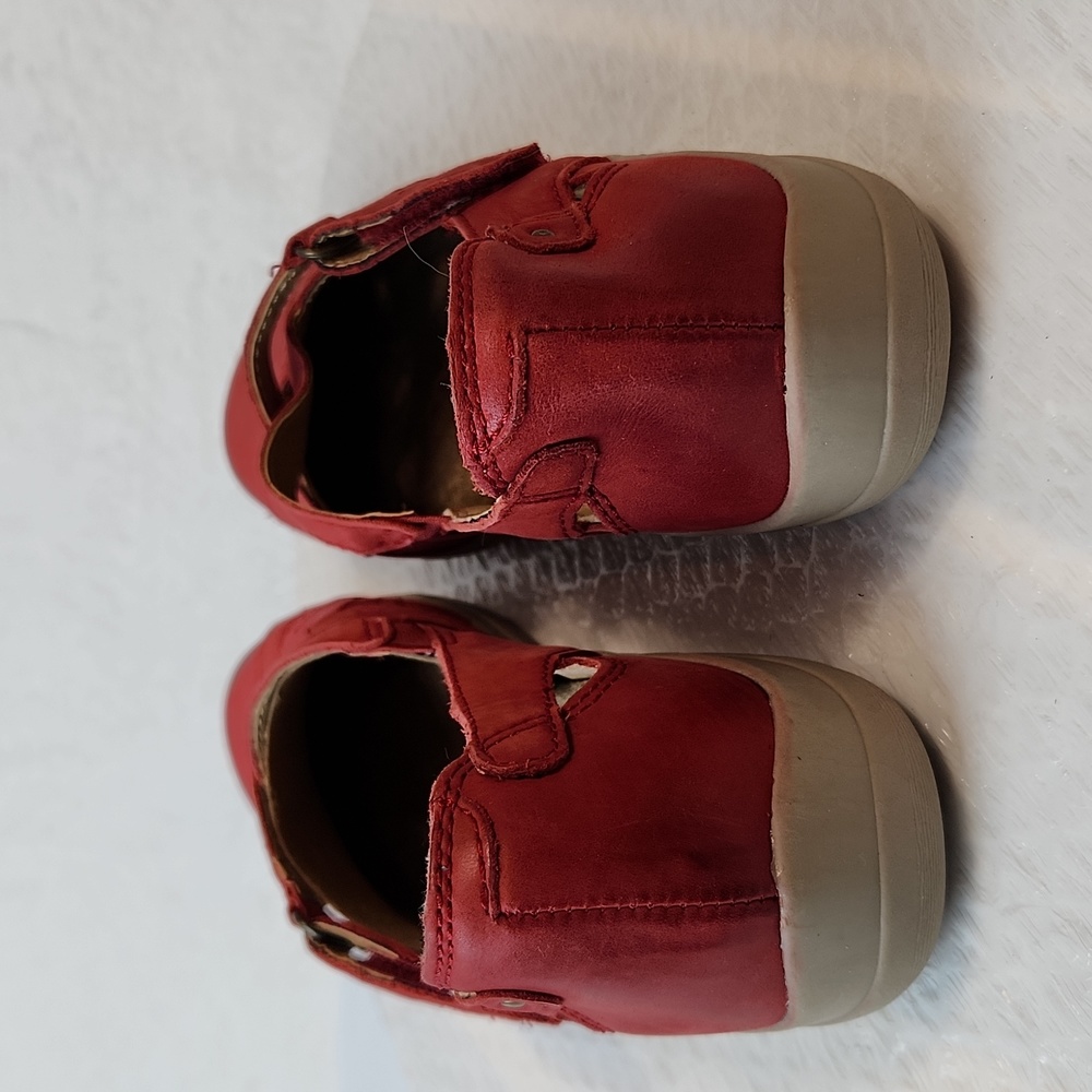 Earth Origins Rapid Teddy Leather Walking Loafer Cushioned Red Size 7 - Picture 7 of 12